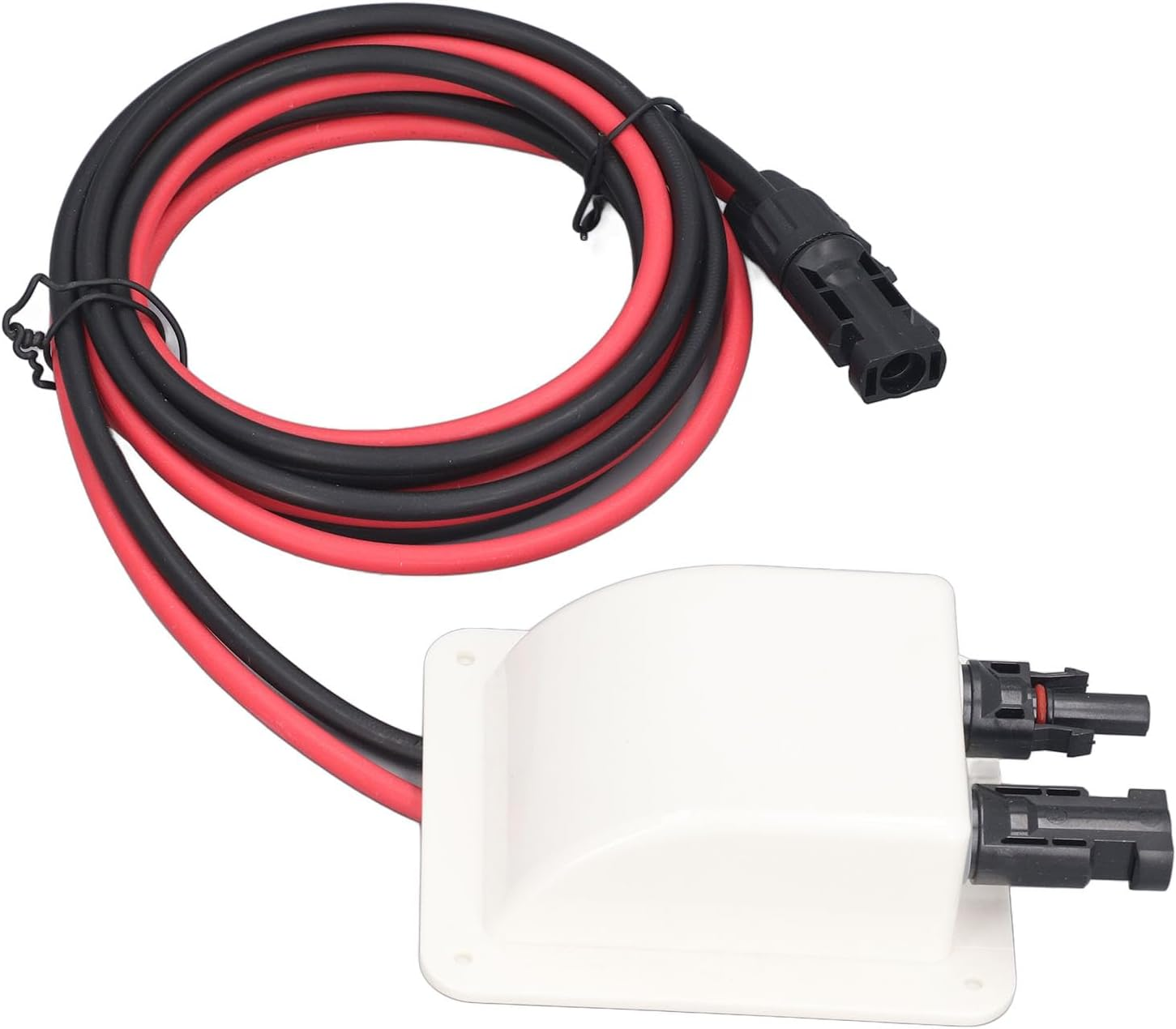 Solar Double Cable Entry Gland, Multiple Safety Protections Low Power Loss UV Resistant RV Solar Entry Housing with 2M 10AWG Extension Cord for Yacht image number 2