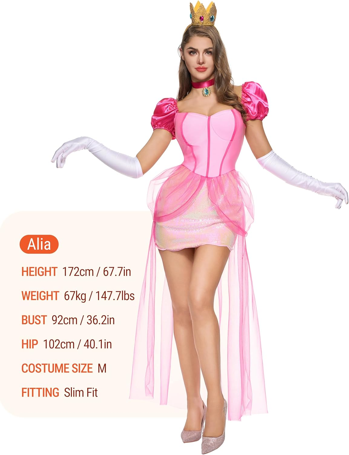 Spooktacular Creations Pink Princess Dress Adult, Halloween Costumes Woman,Princess Costume image number 4