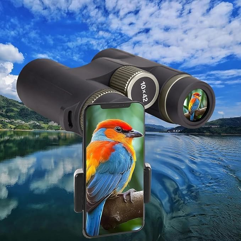 Warmax Binoculars, Warmax Binoculars 12X42 Adults High Magnification Binoculars, Great for Birdwatching, Traveling, Stargazing, Hunting and Concerts, Wider View, Smart Focus (Green) image number 4