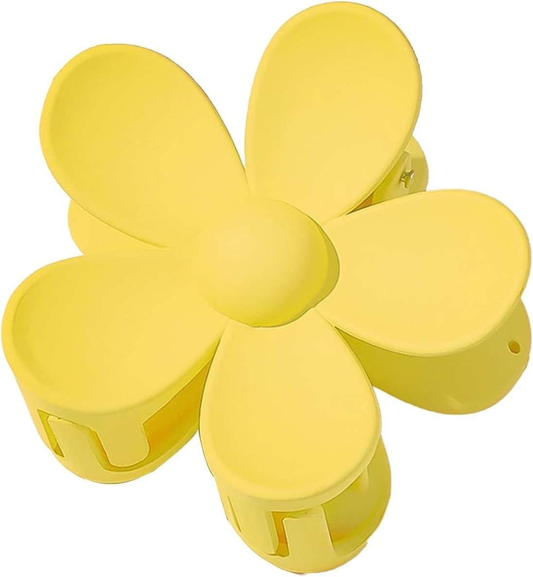 Yellow Hair Claw Clips Flower Shaped Plastic Jaw Clips Anti-Scratch Smell-Less Useful Hold Tightly Light Clips and Barrettes