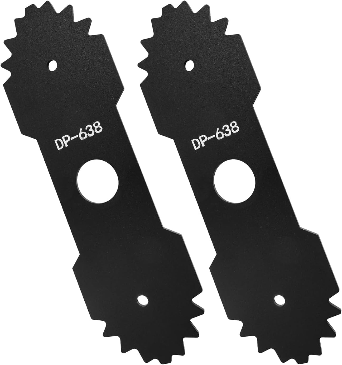 2 Pack 638006008 Lawn Mower Edger Blade with Teeth Compatible with Ryobi Edger RY13050 RY13050A RY15518 RY40030, Homelite Black Max Edger, 8-3/4" Length 1" Center Hole, Replaces 638006007 image number 2