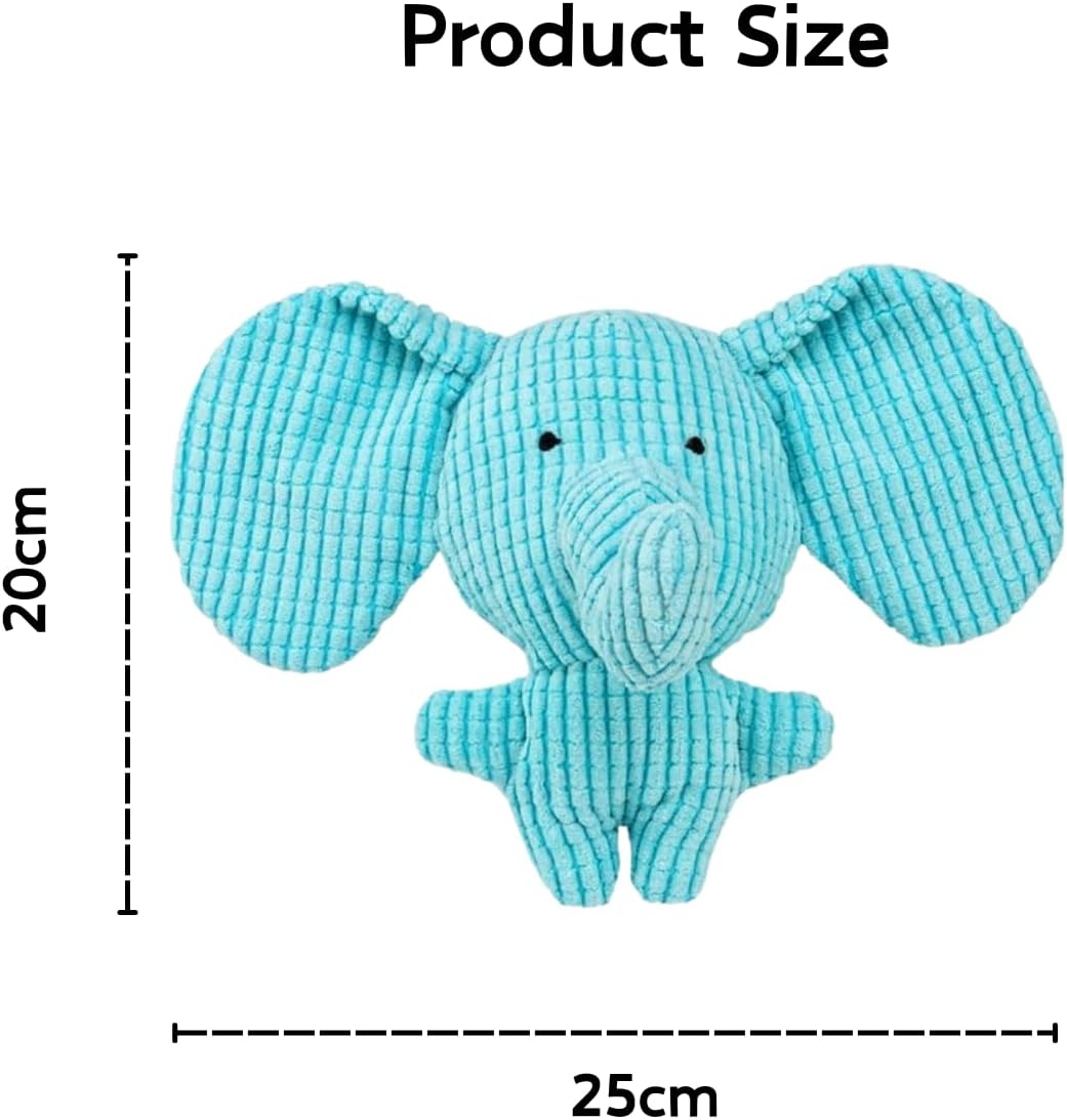 Squeaky Plush Elephant Dog Toy - Tough Chew Proof & Teeth Cleaning for Puppy, Small Medium Dogs - Boredom Relief Fun Interactive Toy image number 1
