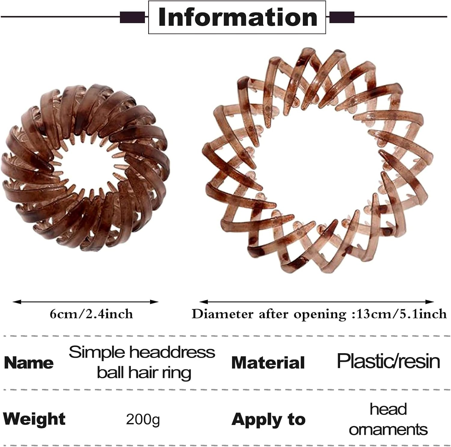 Pack of 7 Bird Nest Hair Clips Women'S Simple Ponytail Holder Haircut Bird Nest Hair Bobbles Expandable Headdress Headband for Women Girls image number 2