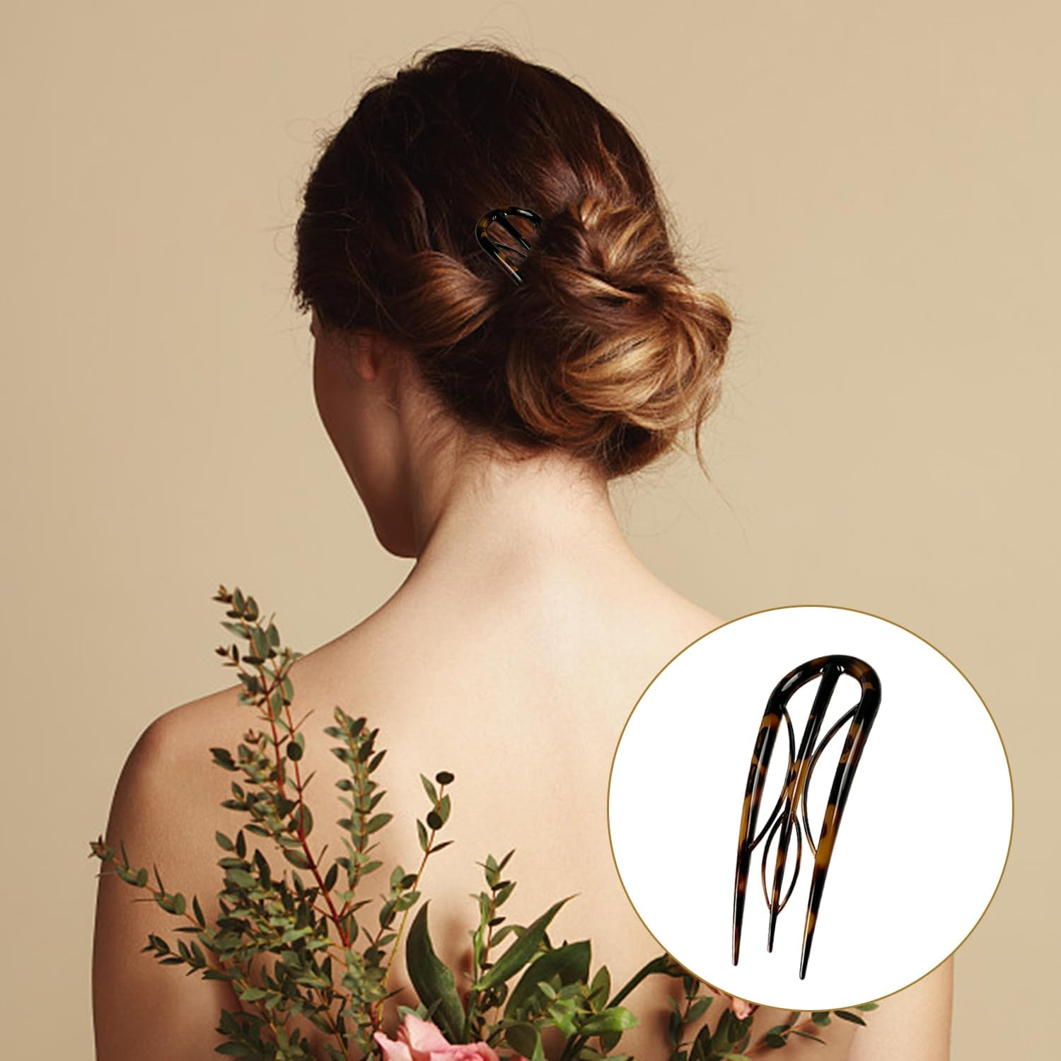 5 U Shaped Hair Clips, Simple and Fashionable Hair Accessories, Women'S Bun Hair Inserts, Hairpin, French Hair Clips, Hairstyle Accessories image number 1