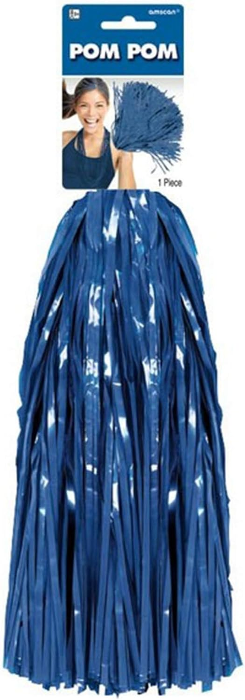 Amscan Perfect Team Spirit Metallic Cheer Pom-Pom, Yellow