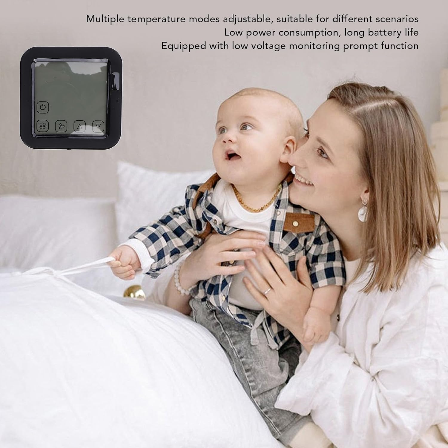 Haofy Smart Temperature Humidity Sensor, USB Powered Black Thermometer Hygrometer with Accurate Readings for Home Environment image number 5