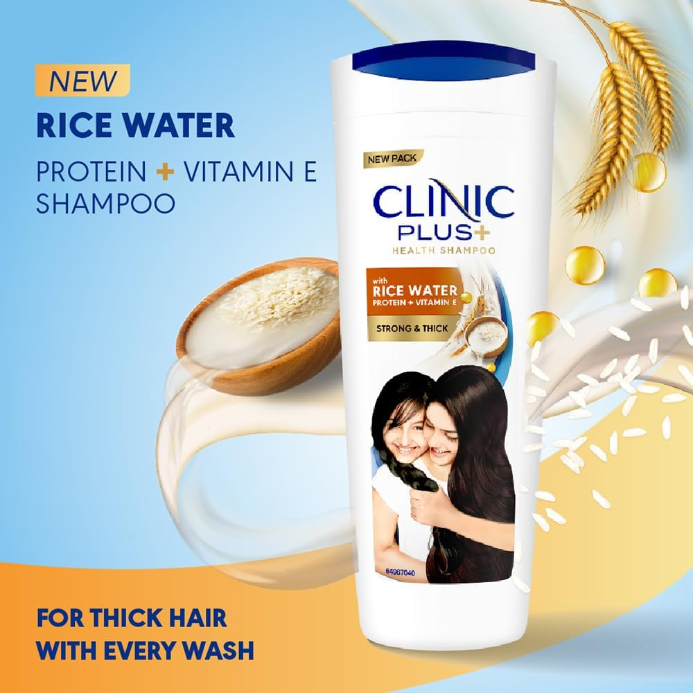 Clinic plus Strong and Extra Thick Shampoo, 340Ml image number 3