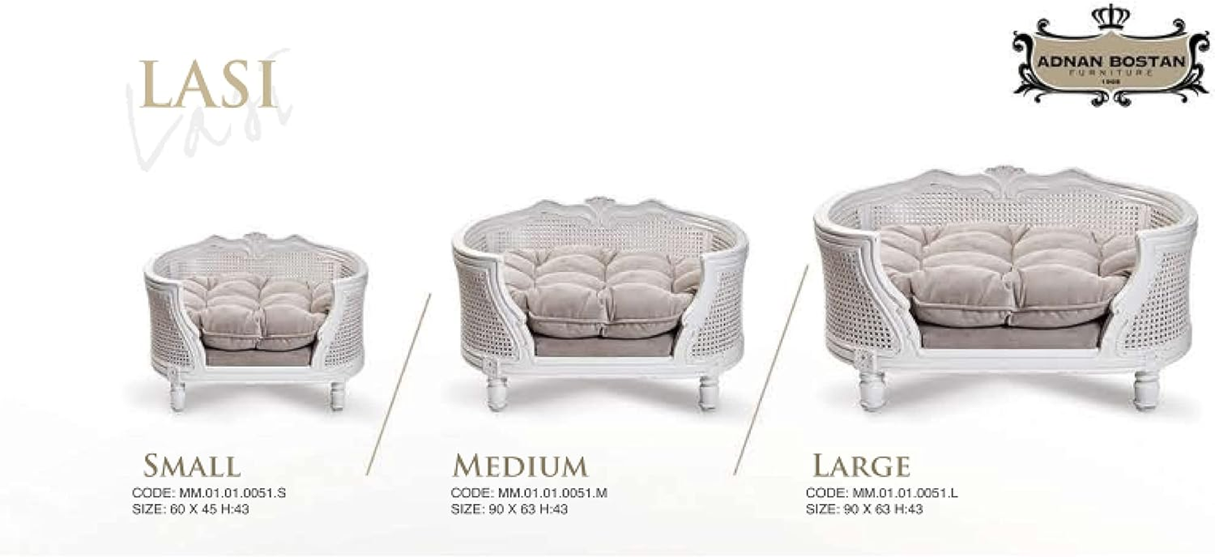 Adnan Bostan Furniture - Lasi Cat and Dog Bed Collection, Dog Beds, Cat Beds, Dog Beds Dogs, Decorative Cat and Dog Bed, Cat Beds Cats, for Our Little Friends (Small) image number 3