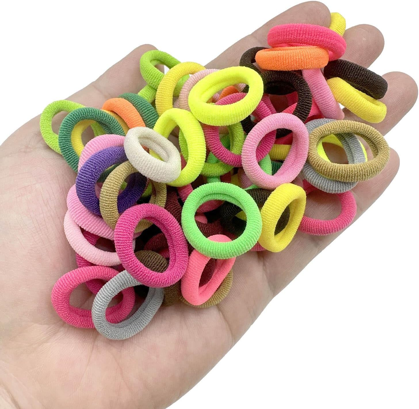 288 Pcs Baby Hair Ties,Seamless Cotton Hair Ties No Damage, Multicolor Small Hair Bands for Little Girls and Kids, Soft Hair Elastic Ponytail Holders, Toddler Hair Accessories (24 Colors)