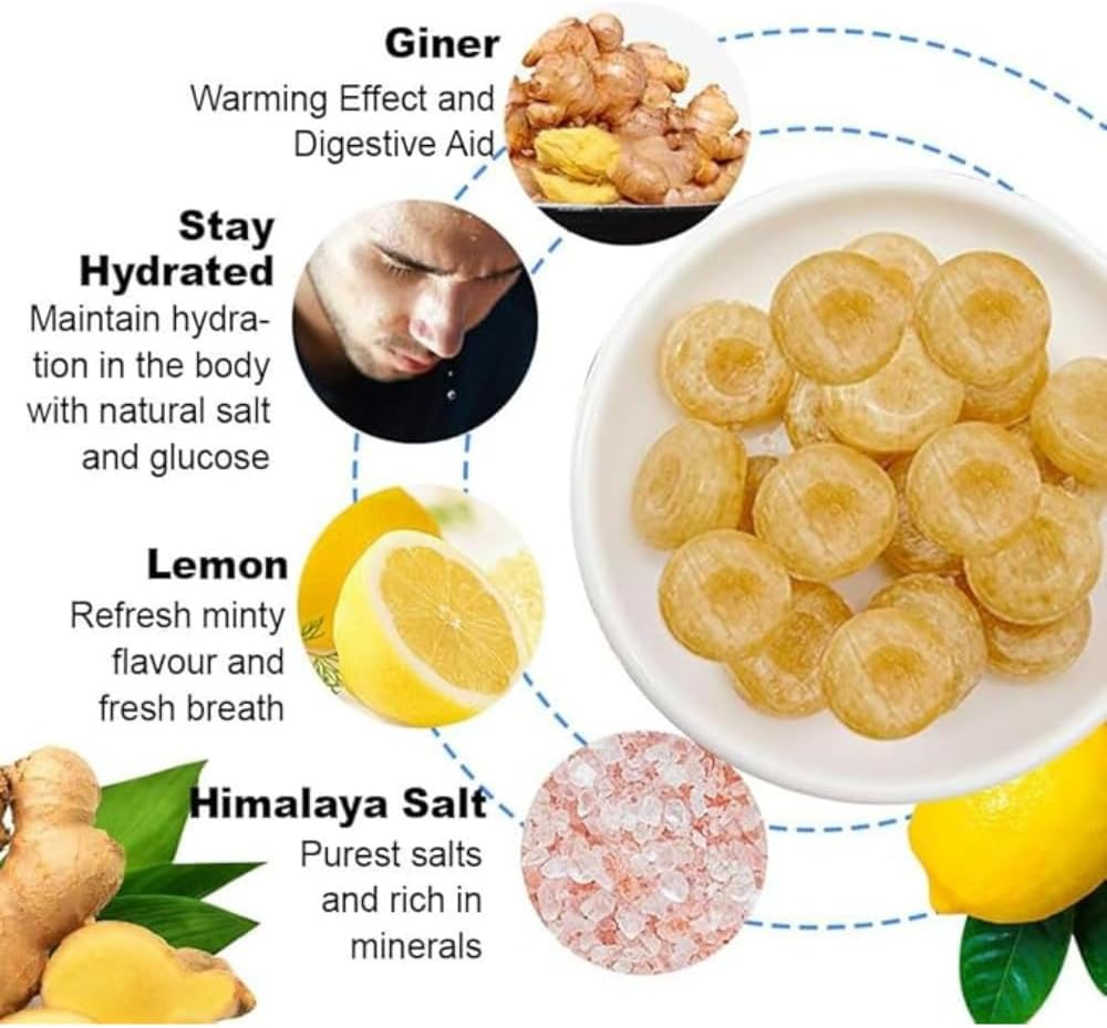 Big Foot Himalaya Salt Candy (Pack of 12) (Ginger Lemon)