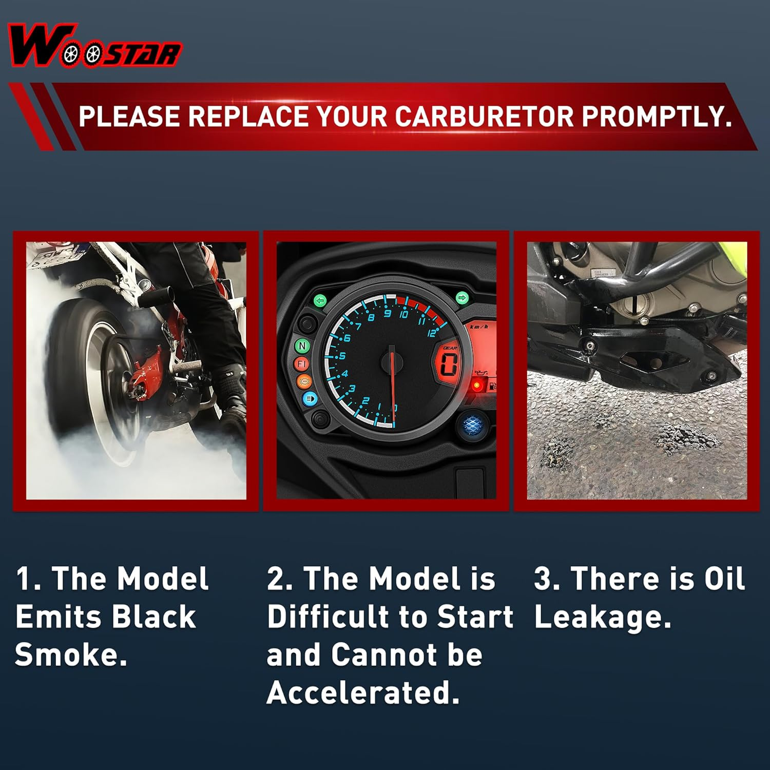 WOOSTAR 30Mm Carburetor PZ30 with Cable Choke Replacement for 150Cc 175Cc 200Cc 250Cc 300Cc Scooter Moped Dirt Pit Bike ATV 4 Wheeler Quad image number 2