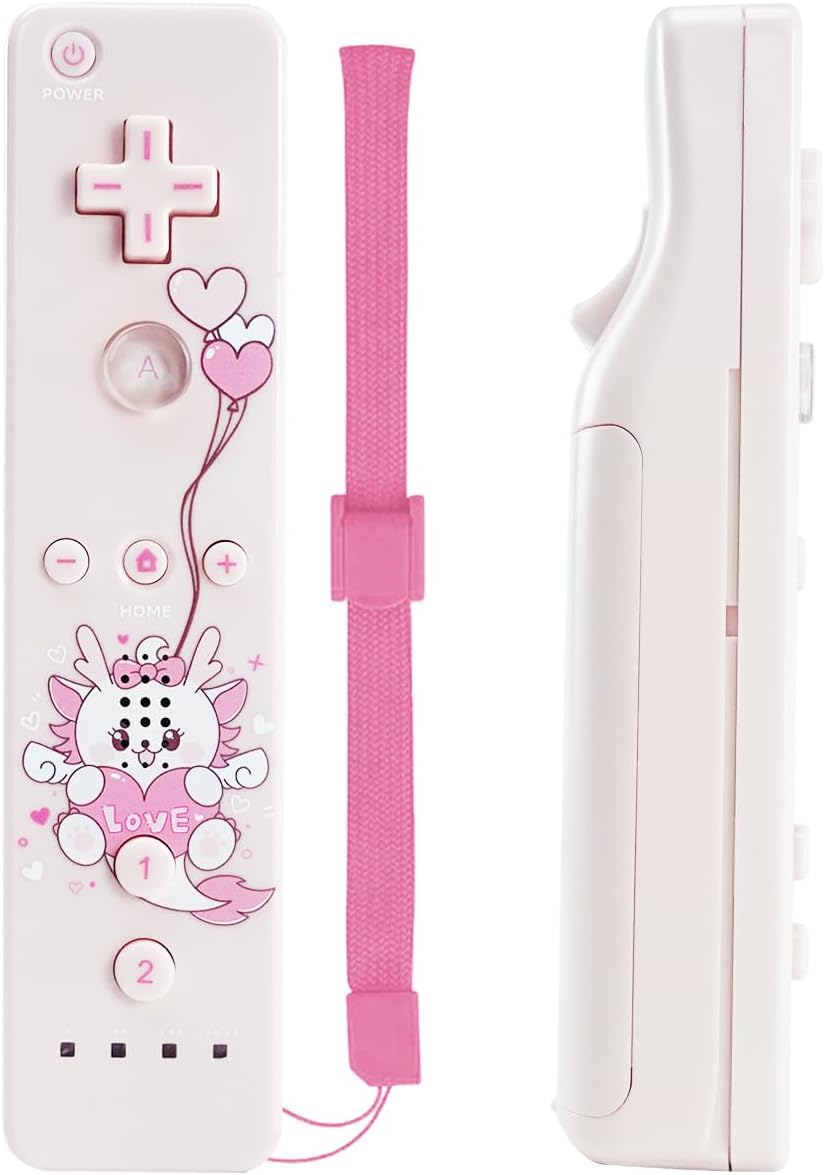 QUMOX Wii Remote Controller and Nunchuck Pink Compatible for Wii/Wii U Console (Motion plus Not Included) image number 2