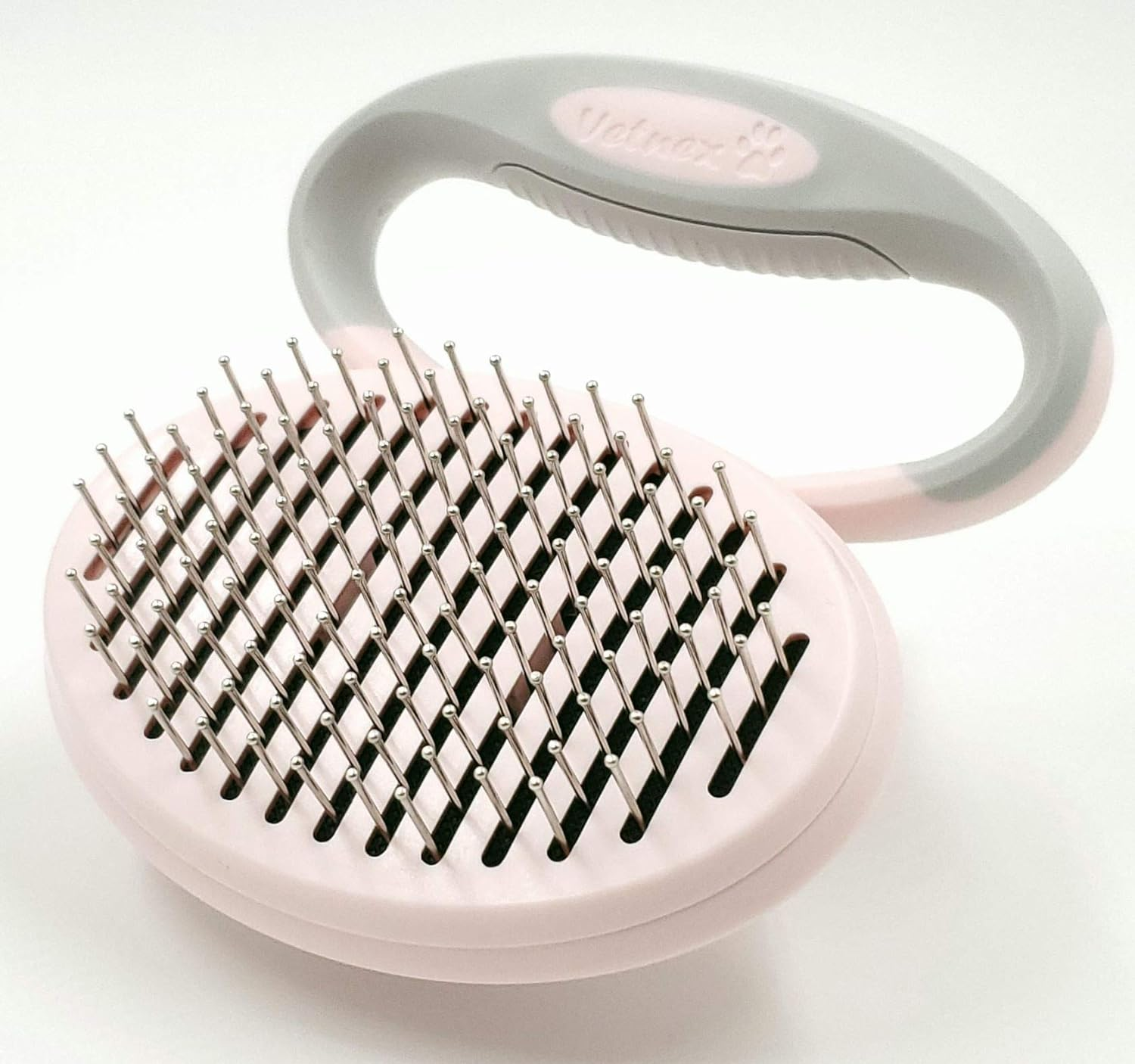 VETNEX GROOMING SELF-CLEANING PIN BRUSH for DOGS (PINK) image number 5