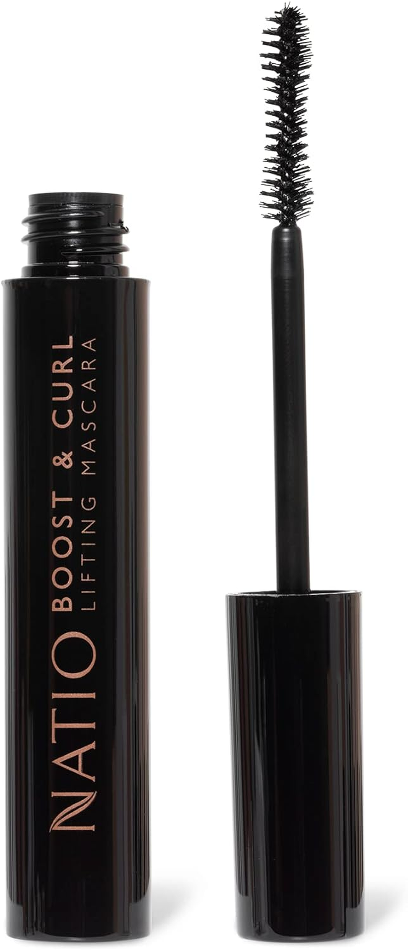 Natio Australia Boost & Curl Lifting Mascara - Black 8.5Ml - Curling Mascara with Hourglass-Shaped Brush - Clump-Free, Flake-Free & Transfer-Proof, Vegan Friendly & Cruelty Free