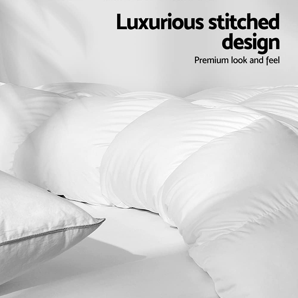 800GSM Goose down Feather Quilt King Luxury Bedding Soft Warm Comforter Set image number 3