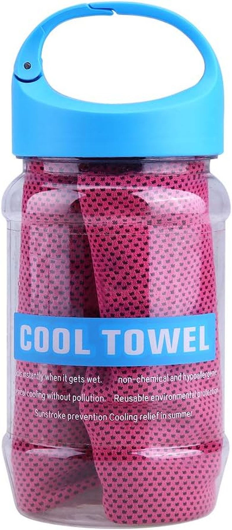 Cyrank Cooling Towel, Cooling Towels for Neck and Face, Ice Towels for Sports Soft Breathable Microfiber Cool Towel for Fitness, Camping, Running, Workout(Blue)