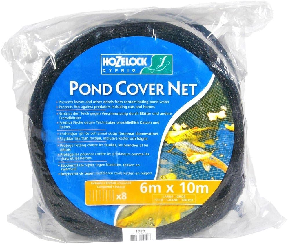 HOZELOCK - Pond Protection Net 3 X 4 M : Ideal for Protecting the Pond from Leaves, Large Debris and Predators: Supplied with 4 Stakes [1731 0000], Black image number 4