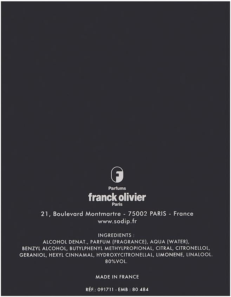 Franck Olivier Black Touch for Men 3.4 Oz EDT Spray