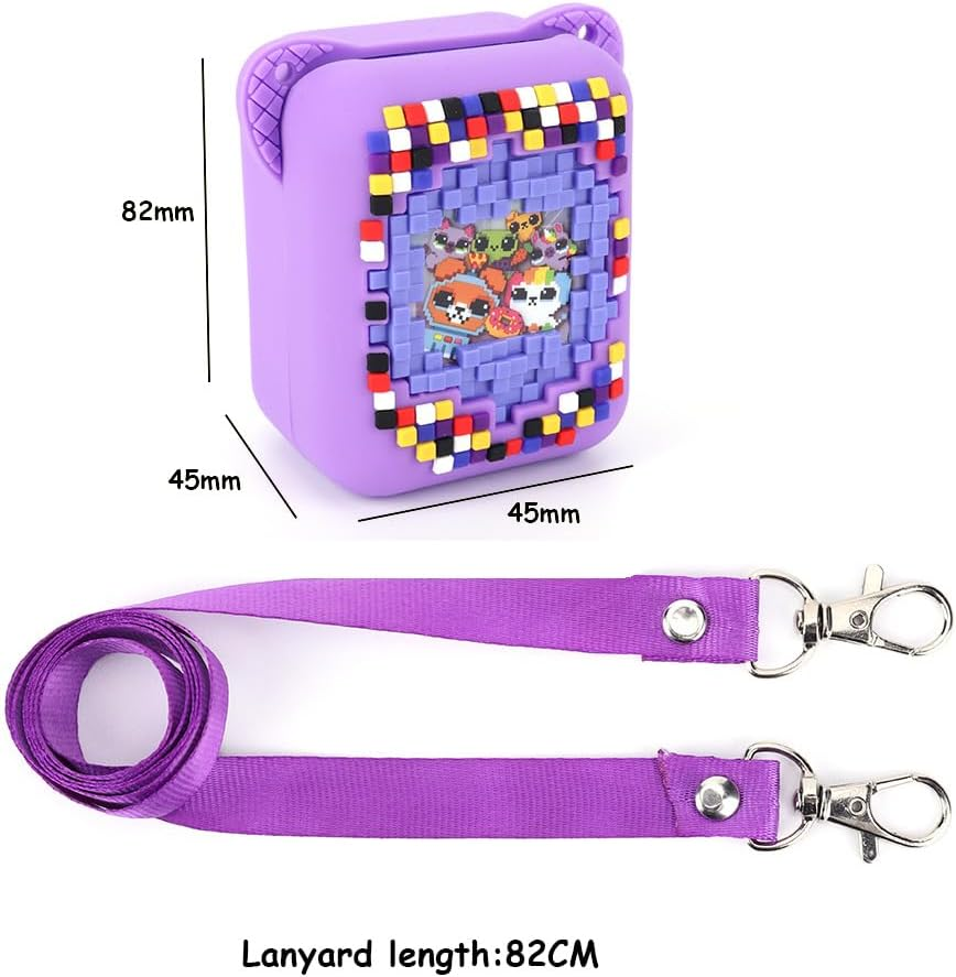 Protective Silicone Case for Bitzee Digital Pet Interactive Virtual Toy, Protective Sleeve Holder Skin Washable with Lanyard for Bitzee Interactive Toy Digital Pet and Accessories image number 5