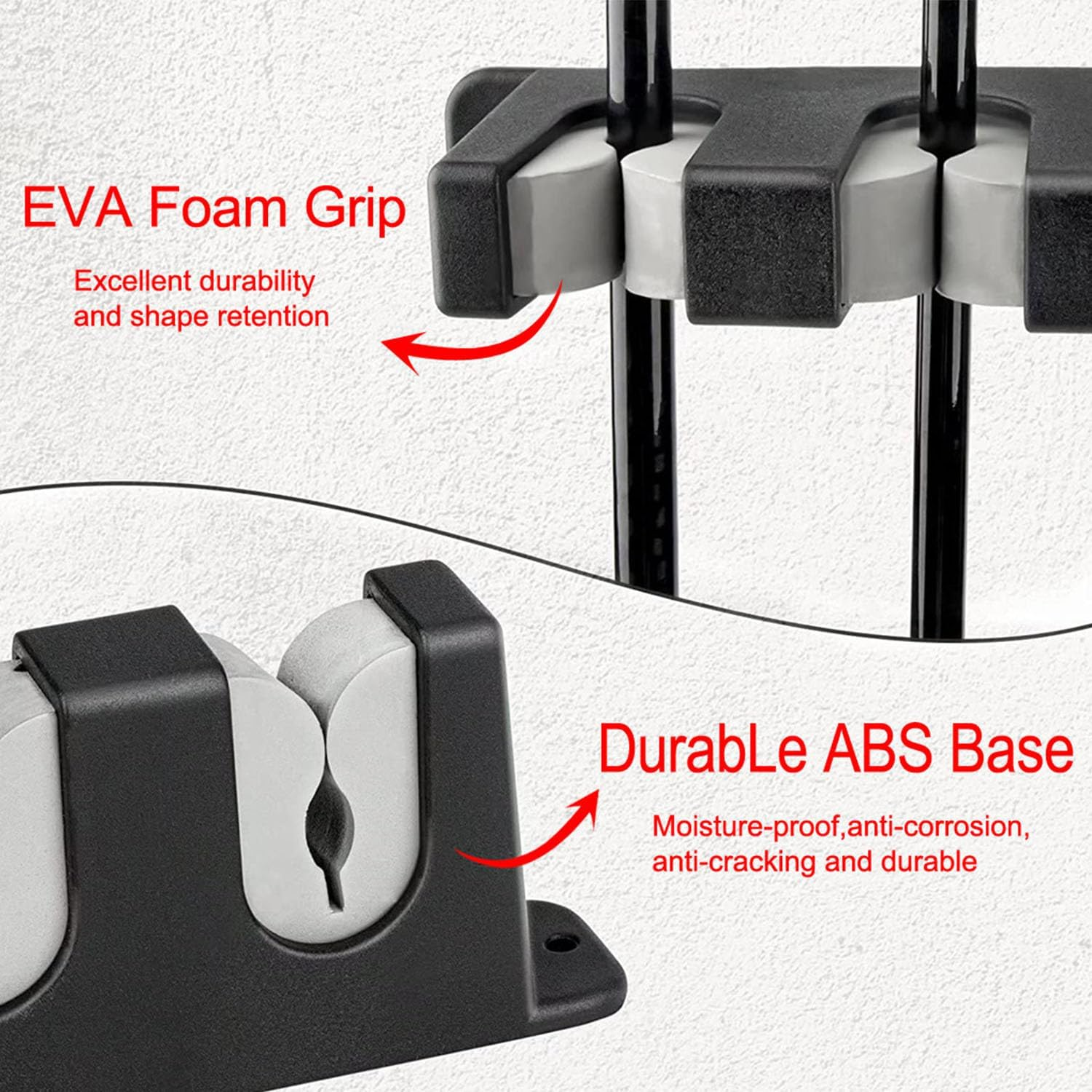 WADY Vertical Fishing Rod Storage Rack Holder Wall Mount,6-Rod Fishing Pole Holder Wall Fishing Rod Storage Fixed Stand,Fishing Rod Holder Wall Mount Fishing Rod Holder Fishing Rod Storage Rack image number 1