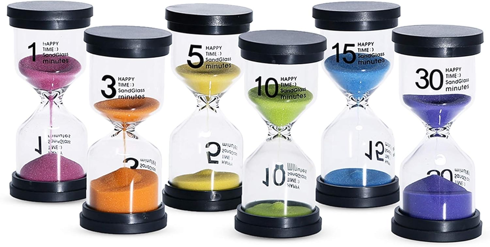 KSM up Sand Timer Colorful Hourglass 1/3/5/8/10/15/30 Minutes Sandglass Timer Sand Clock for Kids Games Classroom Kitchen Home Office Decoration 1/3/5/10/15/30 Rainbow image number 3