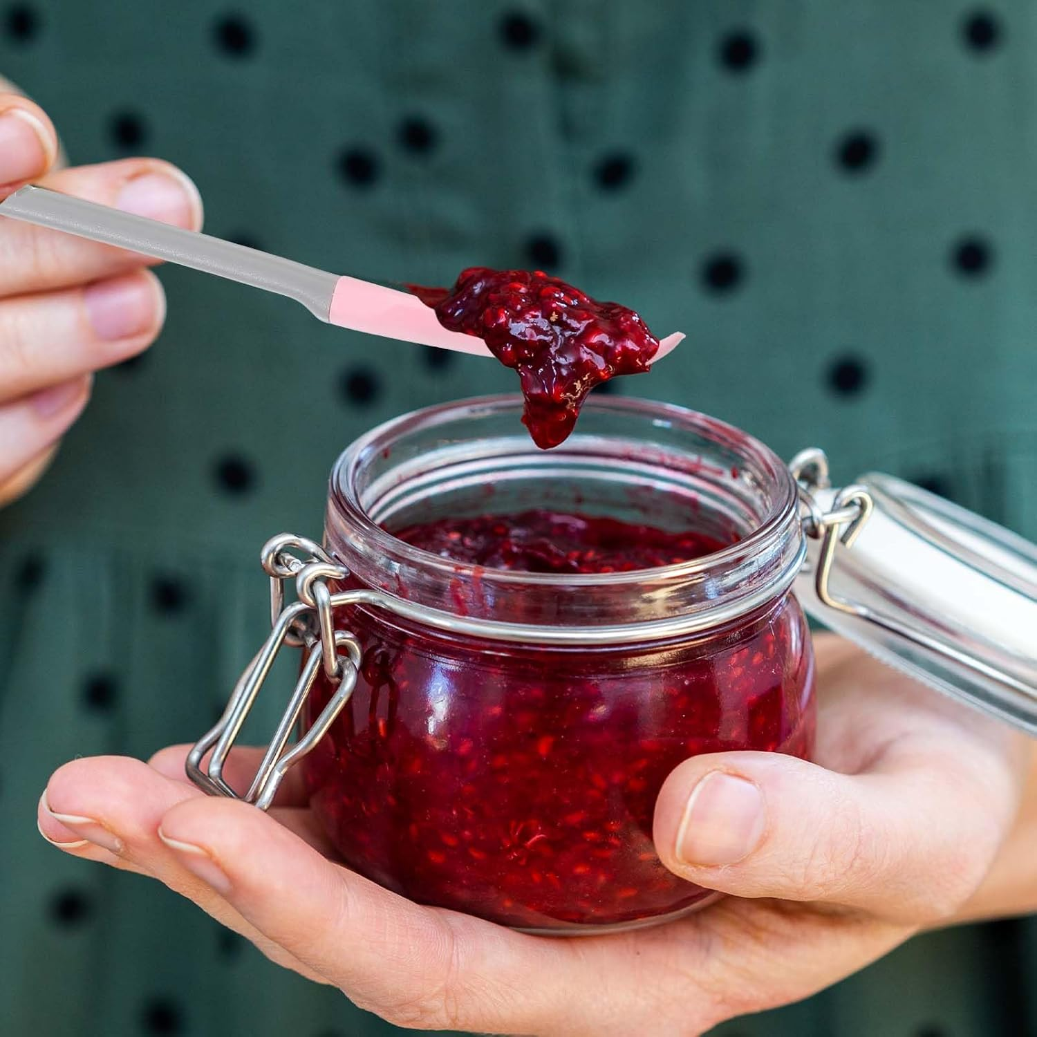 Sibba Silicone Mini Spatula 6 Pcs Curved Small Spatula Kitchen Scraper Spatula Wet Pet Food Can Spatula Rubber Jar Spatula Non-Stick Cooking Utensils for Baking Frosting Mixing 7 IN image number 1