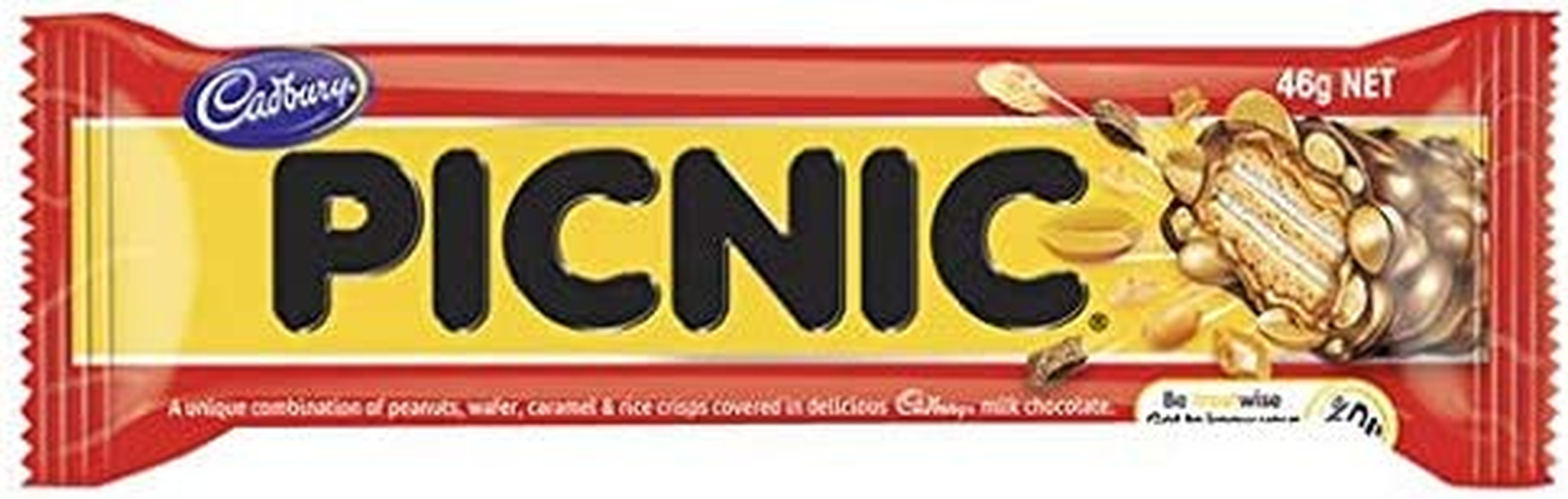 Cadbury Picnic King Size Bar Twin Pack, 67 Grams X 25