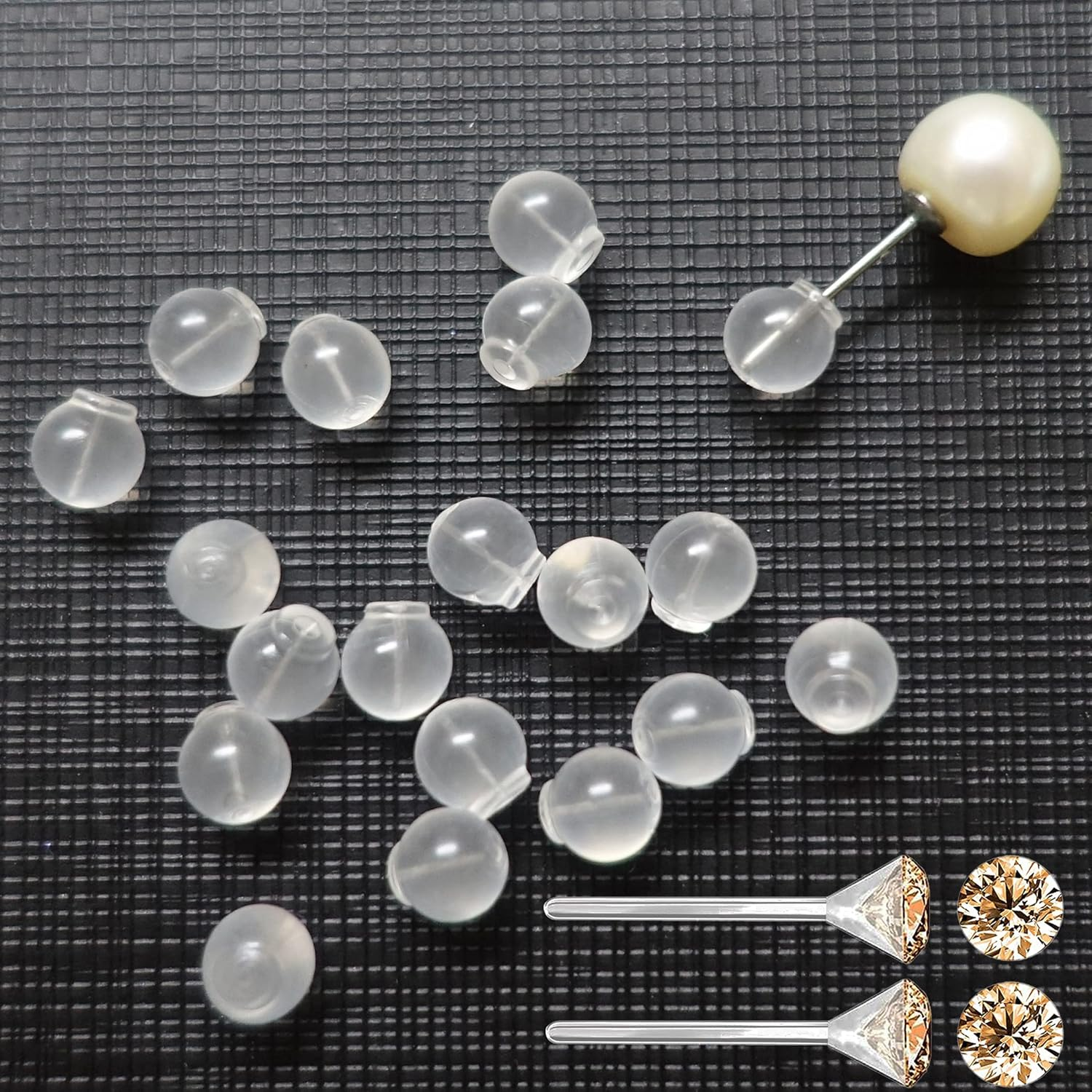 102Pcs Comfort Impenetrable Soft Safety Backs TPE Medical Grade Material (Same as Pacifier'S) Fit with All Types of Earrings