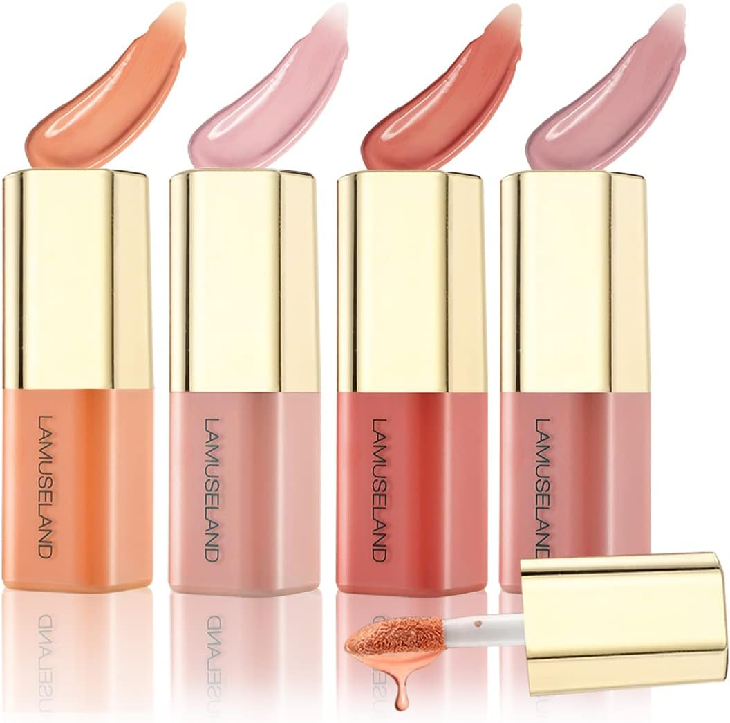 Wimode 4 Colors Liquid Blush for Cheek Makeup Mini Natural Cosmetic Makeup Blush Dewy Finish,Long-Wearing image number 5