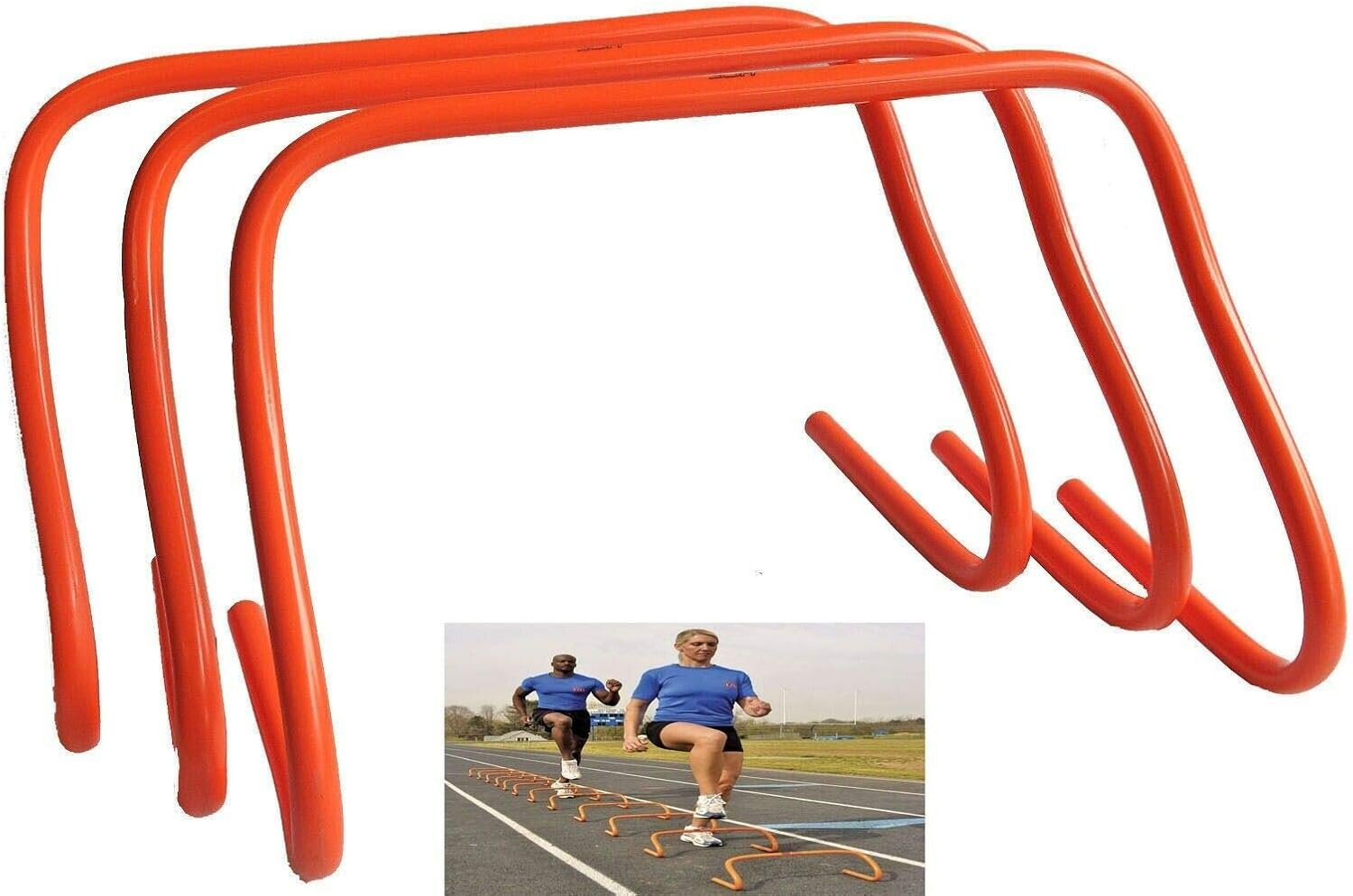 HCE Agility Speed Training Hurdles Multi-Purpose Plyometric Training Hurdles, Crossfit, WOD, Football, Lacrosse, Cricket Athletic Sports and Games - Ideal for Pets, Kids and Adult (3 Pack) image number 4