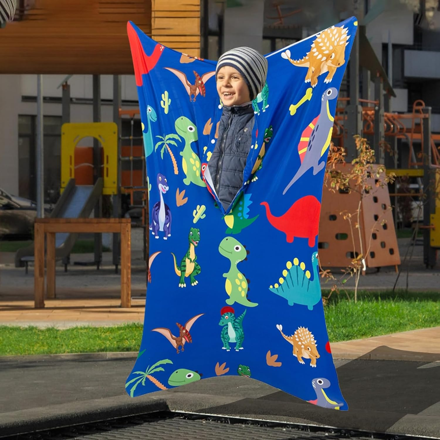 Sensory Body Sock for Kids, Full Body Sock Wrap for Autistic Children to Relieve Stress, Relaxing Sensory Sack for Kids Sensory Processing Disorder for Kids 3-5 image number 3