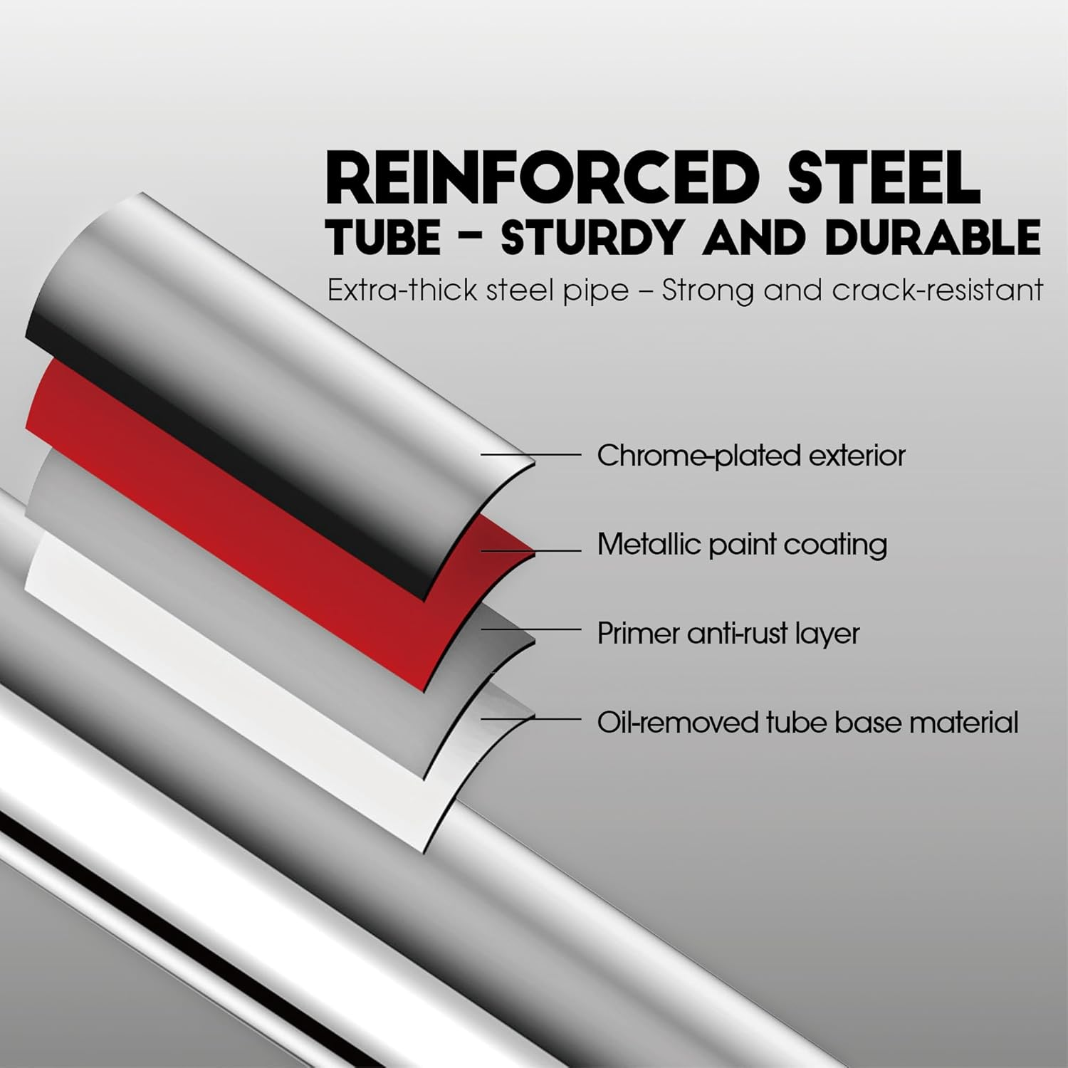 FITNESS MASTER Pull up Chin up Bar Doorway Horizontal Home Gym Workout 65-100CM image number 3