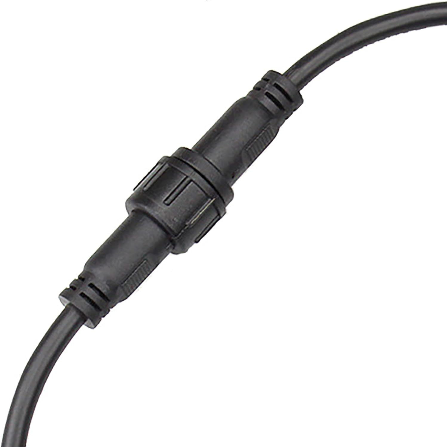 Tunghey 2Pack 3 Pin 24AWG IP65 Extension Cable Wire with Male and Female Connectors at Both Ends for Single Color RGB 5630 5730 5050 WS2813 Etc LED Strip 15Mm Nut Small Size (2M) image number 5