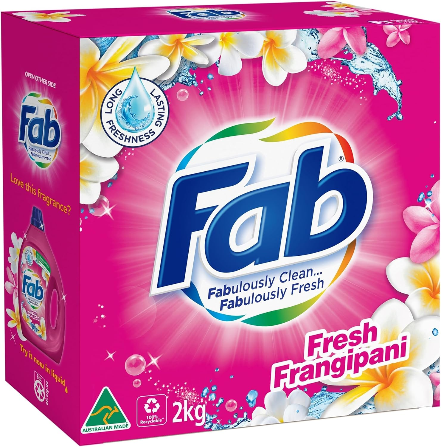 Fab Fresh Frangipani Front and Top Loader Laundry Powder Detergent 2 Kg image number 6