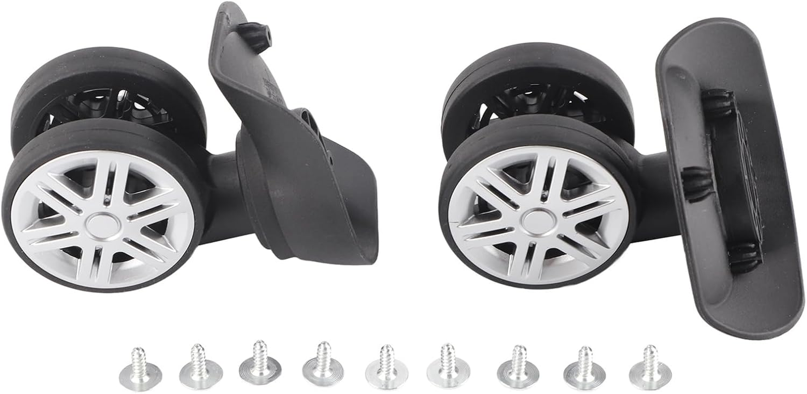 1Pair Luggage Replacement Wheels, Luggage Wheels, Outdoor Double Row Large Wheel, Durable Luggage Caster Wheels Draw Bar Box Code Case Suitcase Accessory, Luggage Travel Gear image number 6