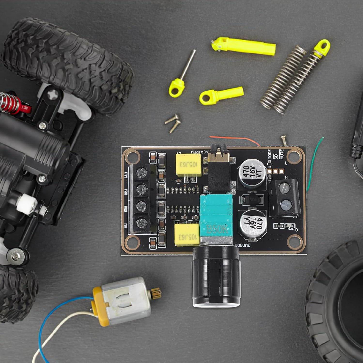 Gatuida PAM8406 Digital Audio Amplifier Board Class a Power Amplifier Module Volume Control for DIY Speakers and Home Theater Subwoofer Protection