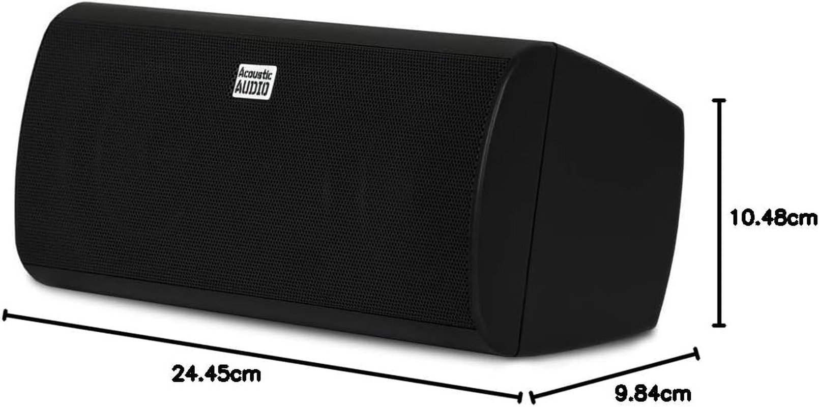 Acoustic Audio by Goldwood Acoustic Audio AA35CB Indoor Center 3 Way Speaker 400 Watts Black Bookshelf, 3-Inch