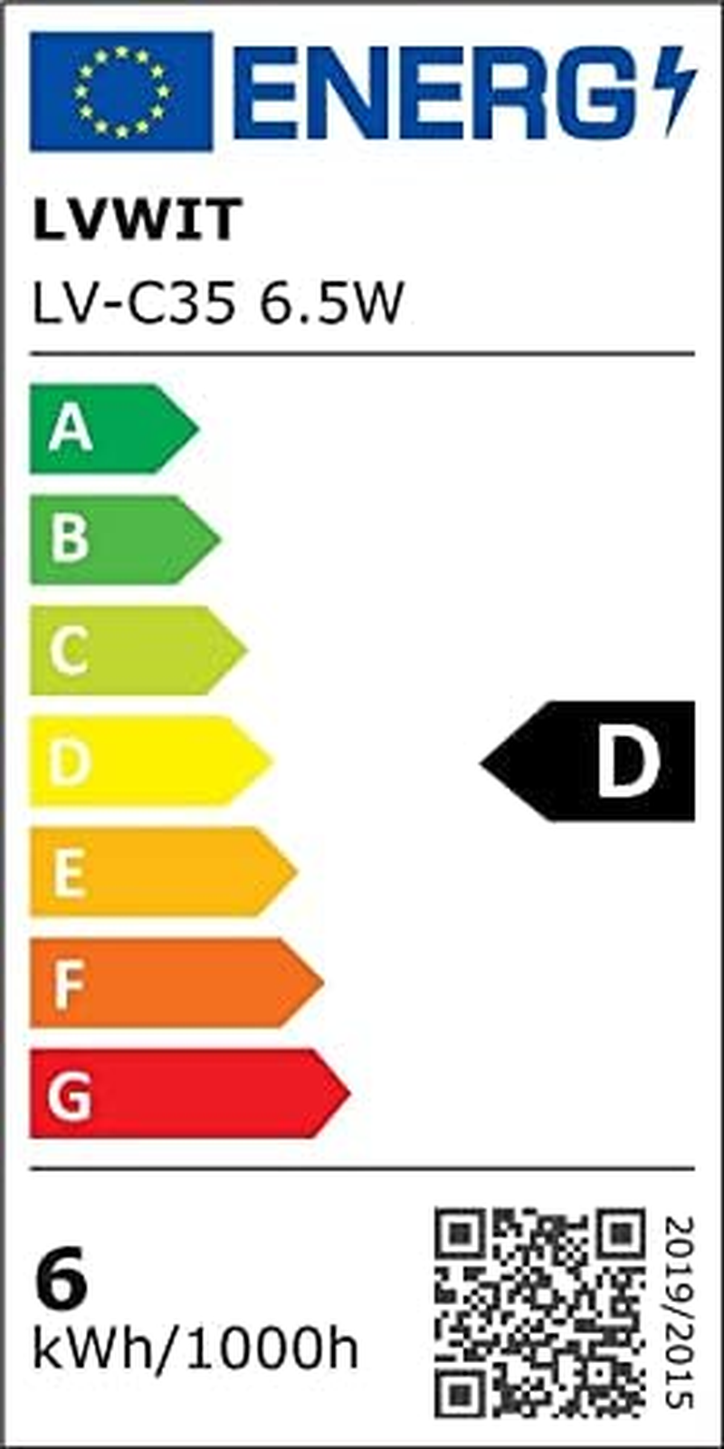 LVWIT 6W B22 LED Candle Filament Bulb, Bayonet Light Bulb,60W Incandescent Bulb Equivalent,2700K Warm White C35 Led Bulbs, 806Lm, Retro Light Bulb, Non-Dimmable (6-Pack) image number 1
