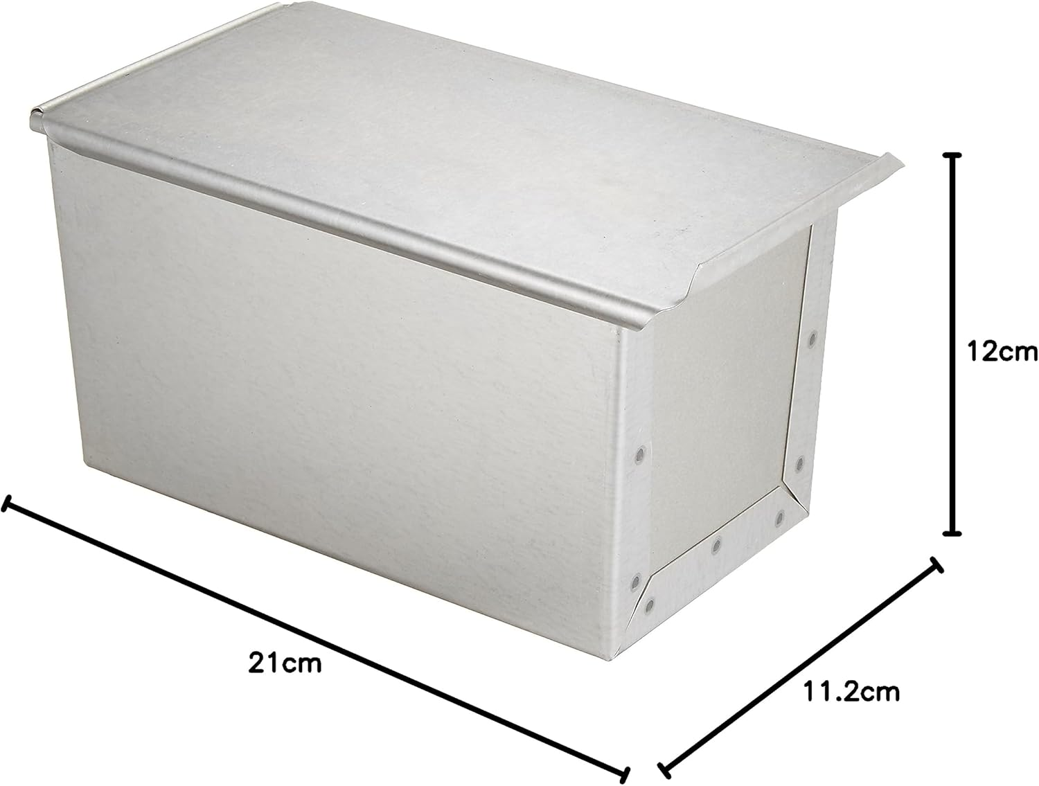 Endoshoji WSY03015 Professional Altitite Bread Pan with Lid, 1.5 Loafs, Iron Aluminum, Made in Japan, Silver