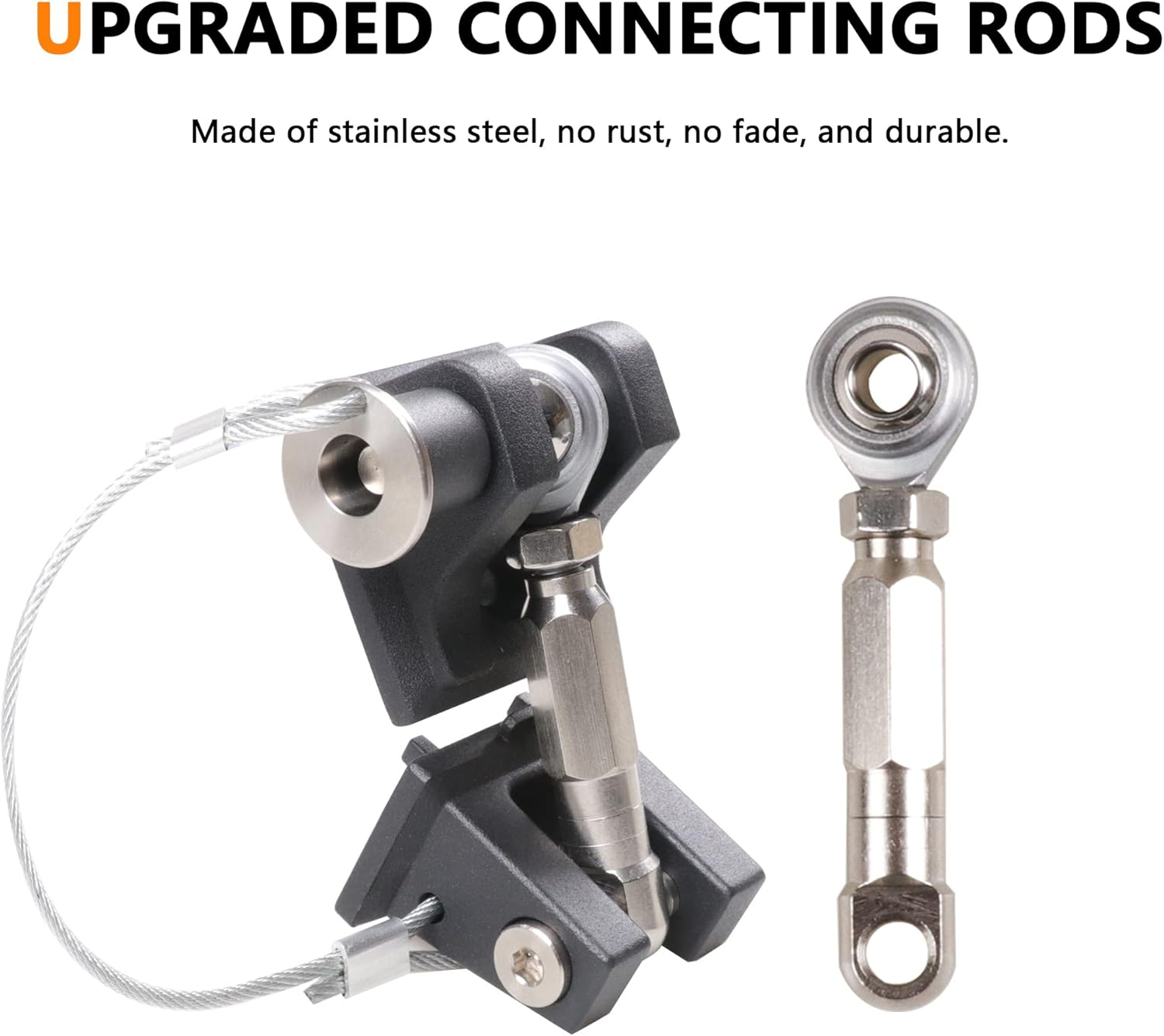 Aluminum Hood Latches Lock for 2007-2018 Jeep Wrangler JK JKU Hood Latch Safety Catch Locking Kit Replacement, Eliminate Hoods Flutter, 1 Pair Black with 2 Keys image number 1