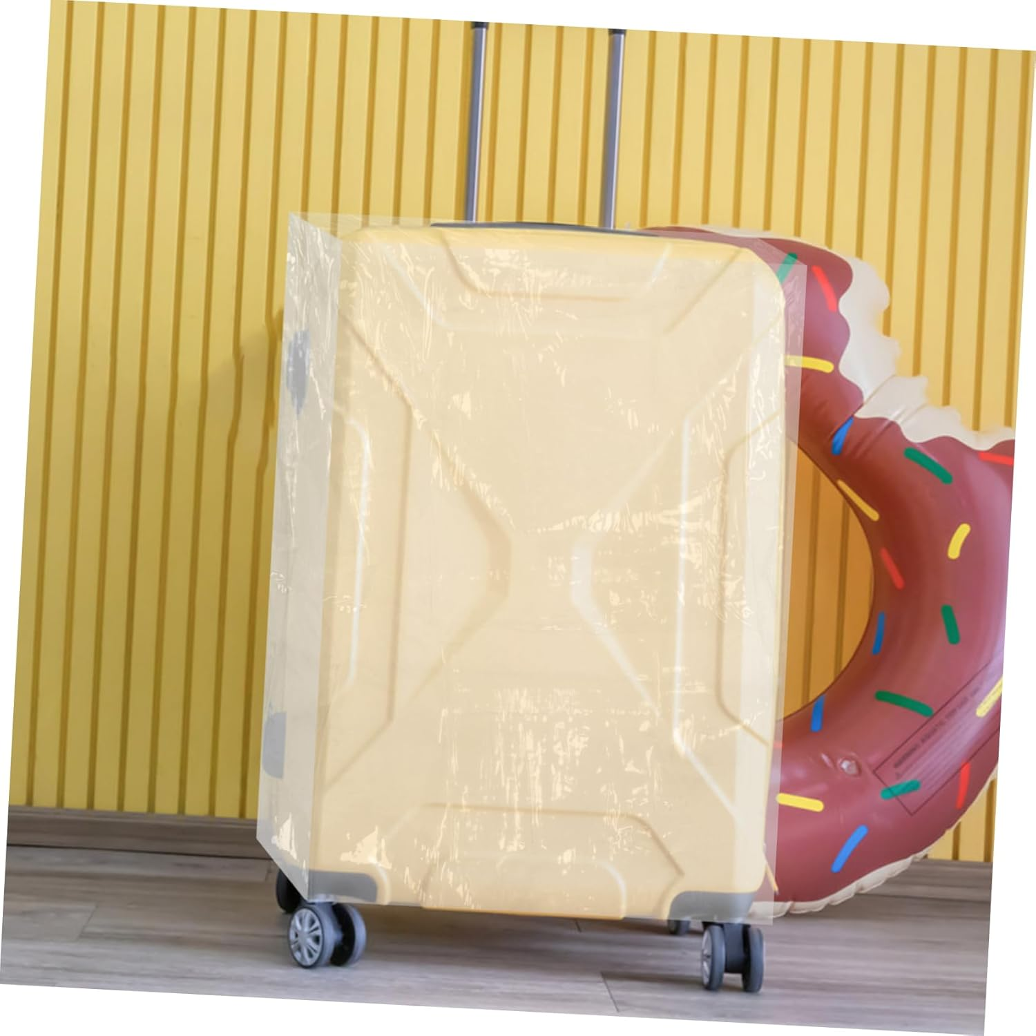 DEARMAMY Luggage Case Protective Cover and Scratch Travel Suitcase Cover Protector Reusable Plastic for Carry Suitcases Fits image number 2