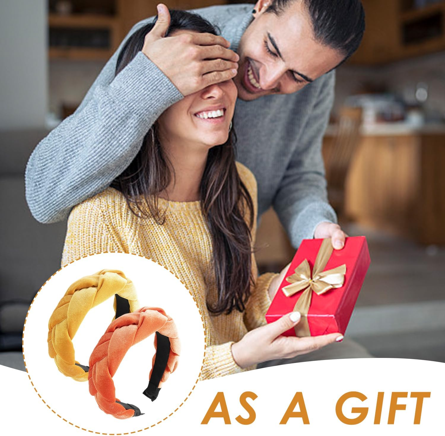 Pack of 2 Braided Headbands, Velvet Headbands, Retro Headbands, Fashionable and Simple Headbands, Hair Accessories, Women'S Hair Accessories image number 3