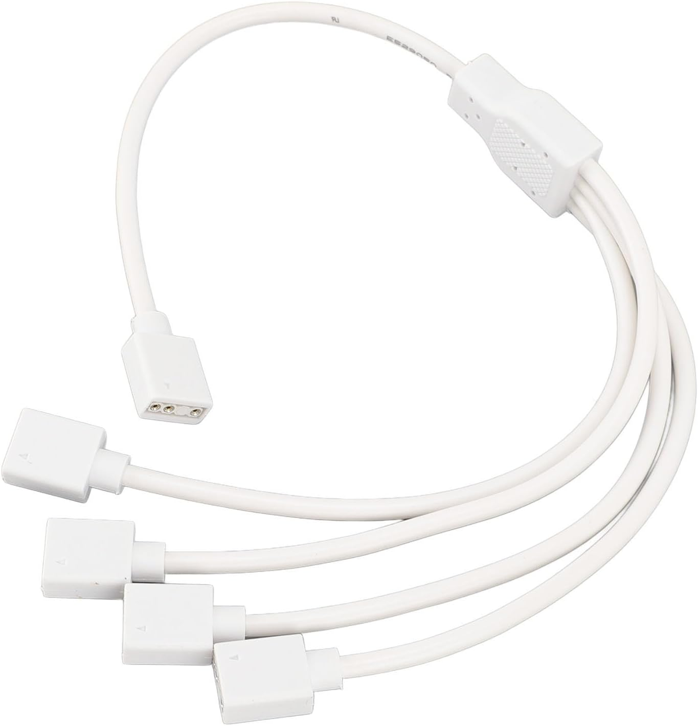 ARGB Splitter Cable, 1 to 4 Female to Female 3 Pin RGB Splitter Extension Cable for Computer Chassis CPU Cooler and 5V ARGB Fan (Black)