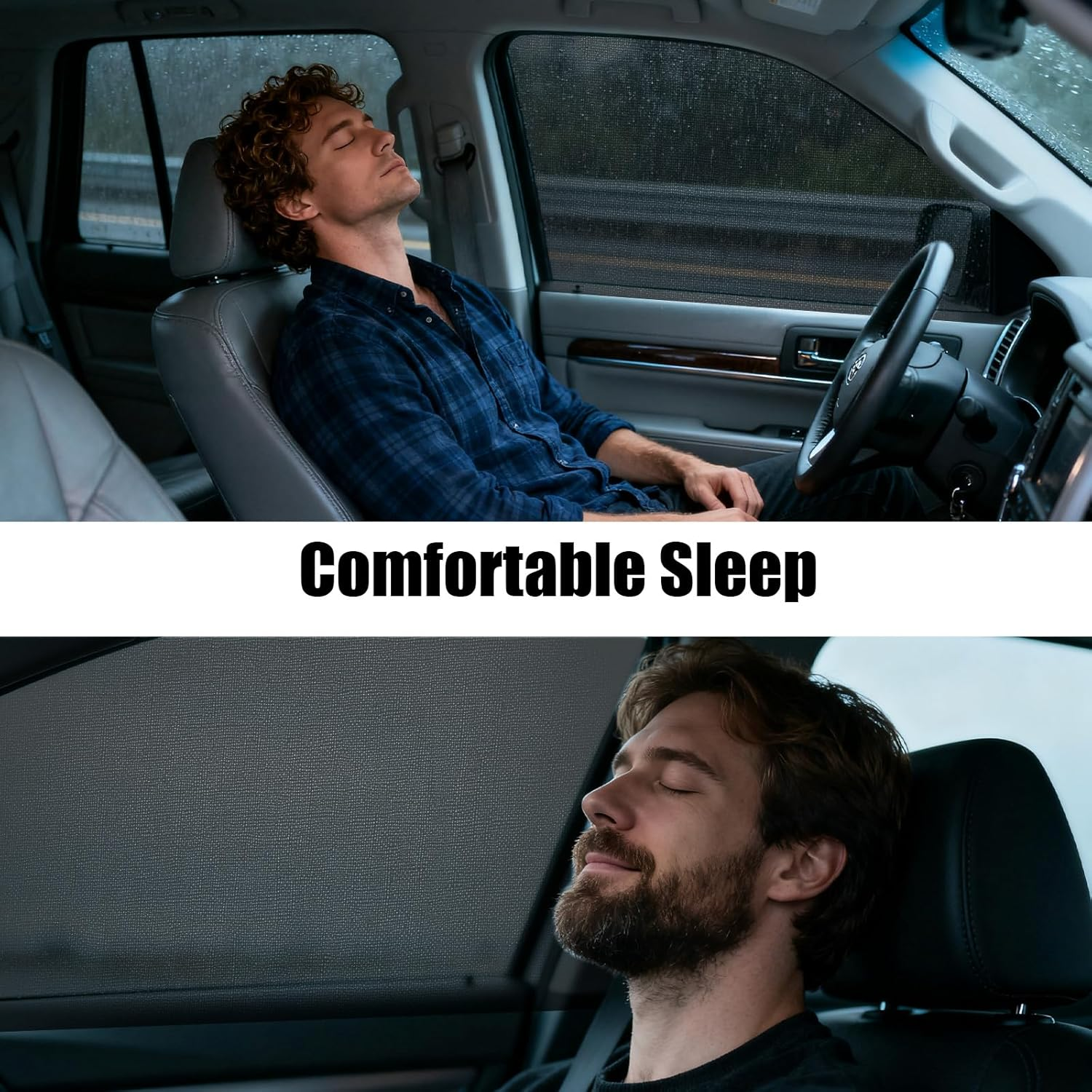 2 Pieces of Car Window Shades, Heat Insulation Car Sun Shade,Car Window Shade for Baby, Used for Blocking Sunlight, Heat Insulation and Protecting (B Model 100G[High-Elastic Front Window] Pair Set *1) image number 3