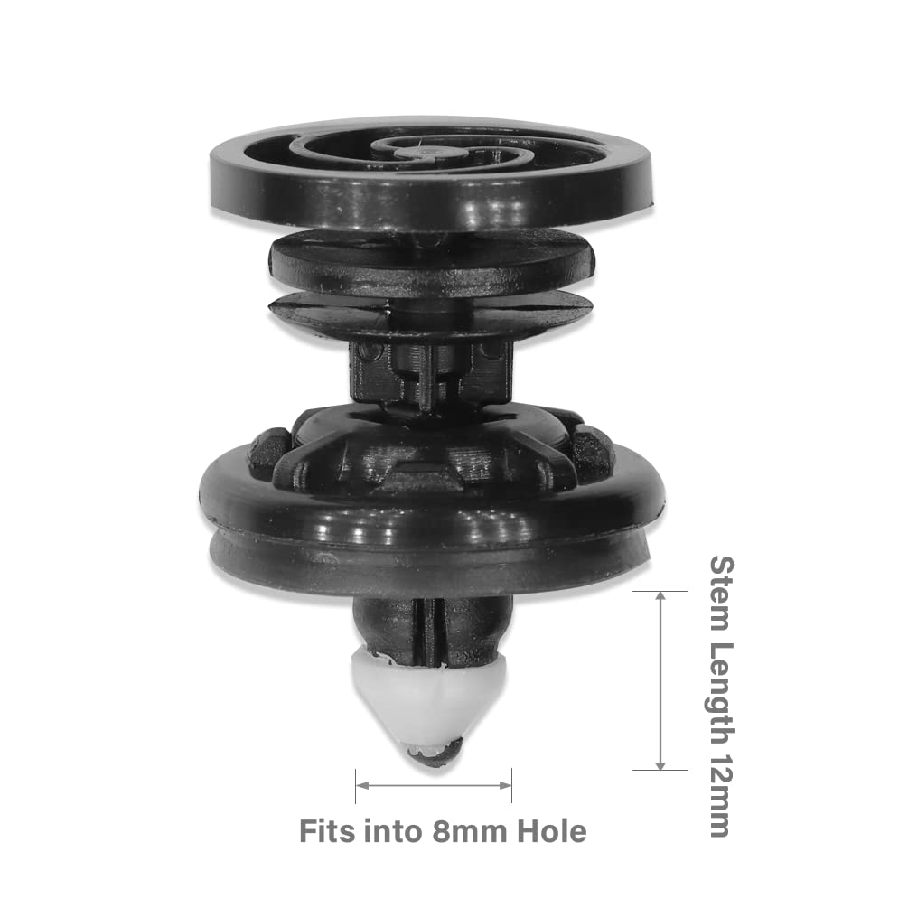 Lantee 20 Pcs Door Trim Panel Retainer Clips with Sealer 7L6-868-243 Fit for Audi A5, A6, A7, S5, S6 & S7 and Fit for VW Beetle, Cabrio, Golf, GTI, Jetta, Passat & Touareg 2004 - On image number 3