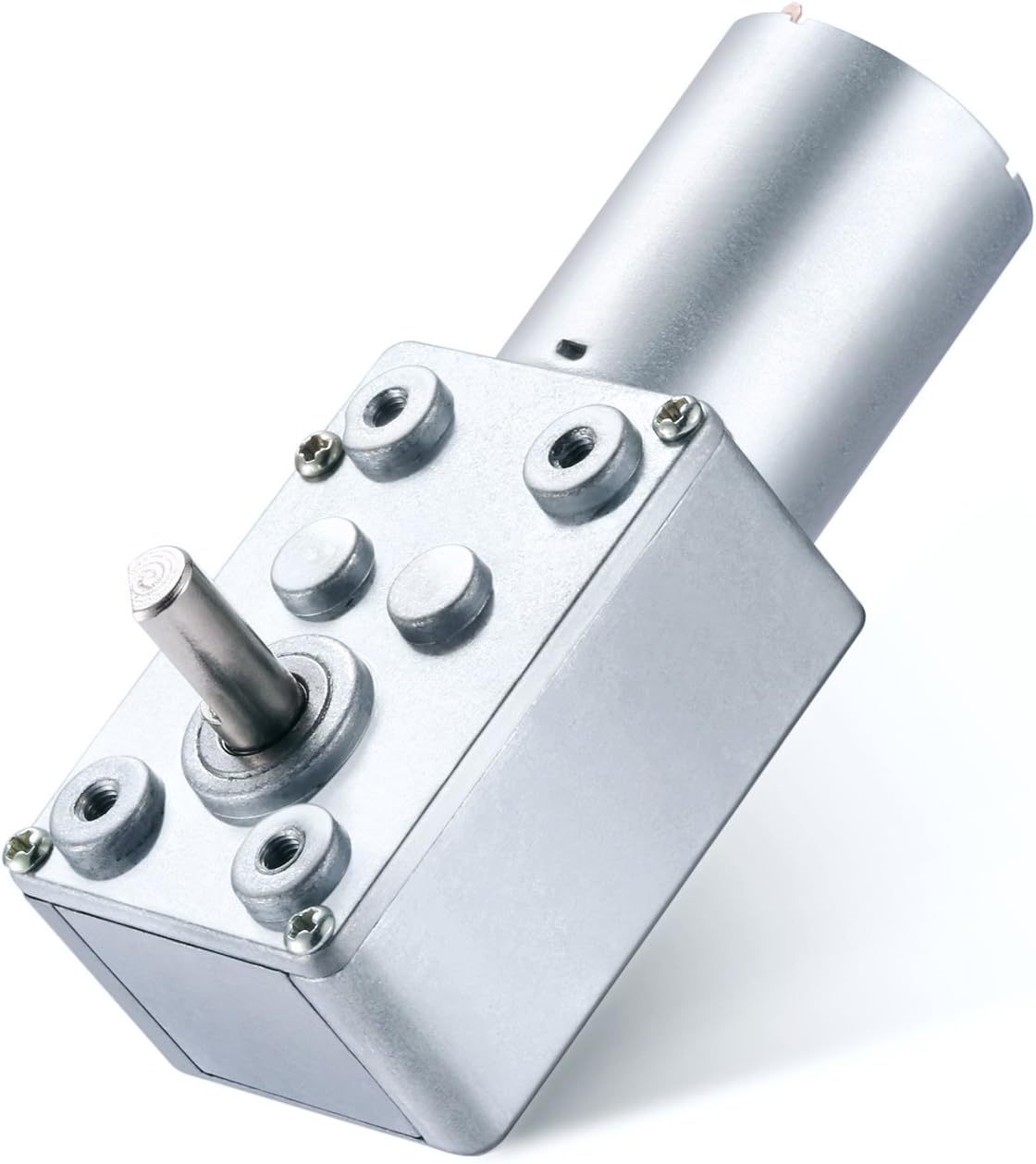 Greartisan DC 12V 250RPM Turbo Worm Geared Motor High Torque Turbine Worm Gear Box Reduction Motor 6Mm Shaft JSX40-370