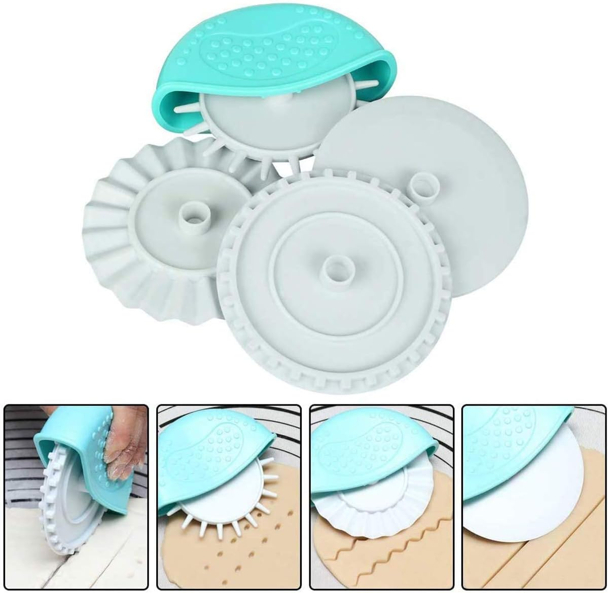 Pastry Wheel Decorator and Cutter, 6Pcs Pie Wheel, Pastry Wheel Roll, Pie Crust Cutter, Pastry Cutter, Pie Cutter, Pizza Pastry Pie Lattice Cookie Biscuit Decoration, DIY Baking Cooking Tool image number 6