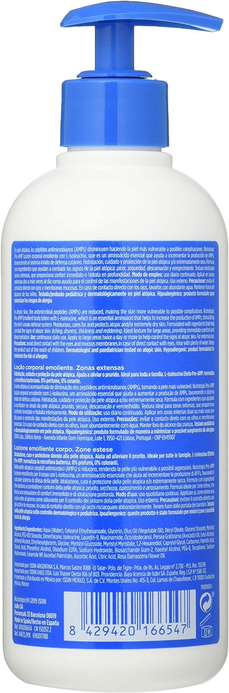 ISDIN Nutratopic Pro-Amp Moisturising Lotion for Atopic Skin (400 Ml) Moisturises and Soothes Atopic Skin image number 3