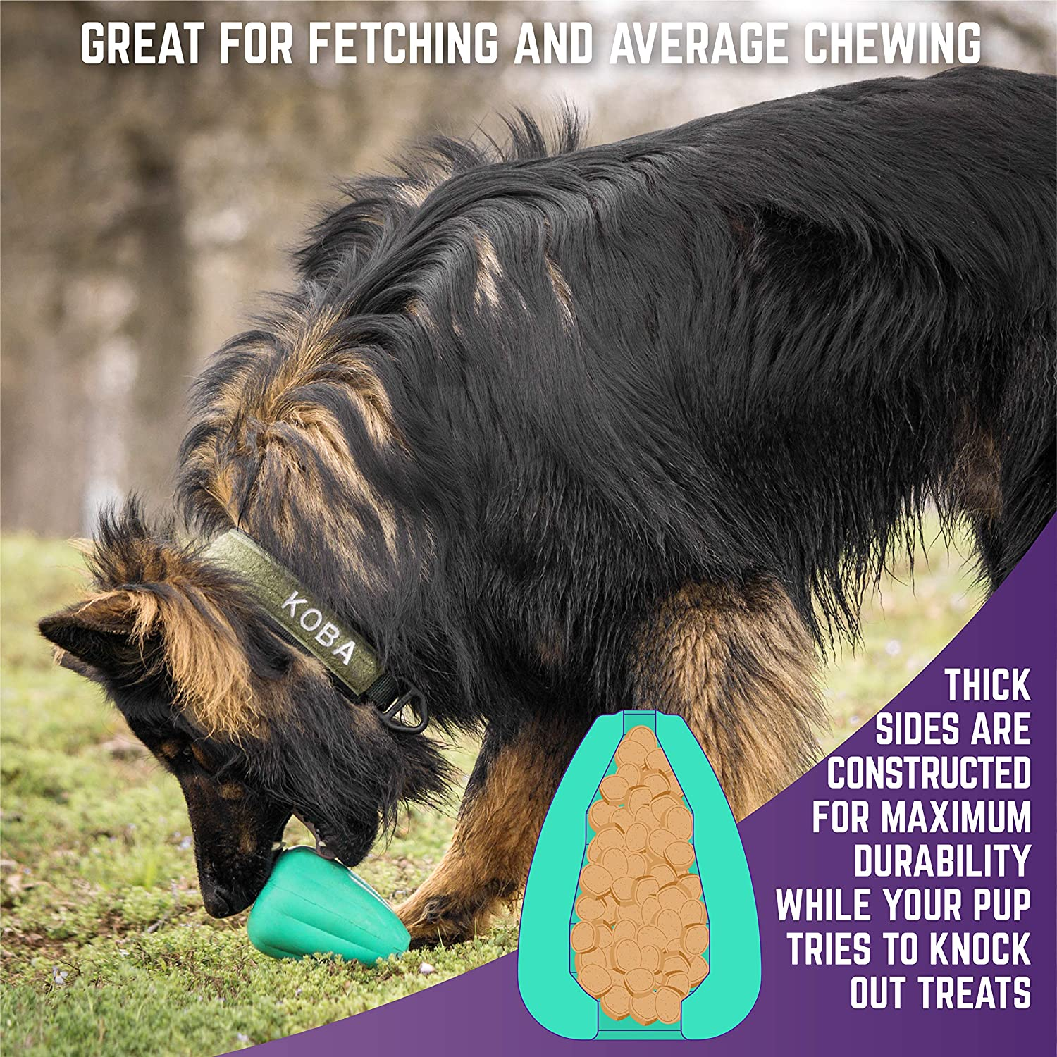 Chew King Premium Treat Dog Toy, XL, Extremely Durable Natural Rubber Toy, Pack of 2, All Breed Sizes image number 6