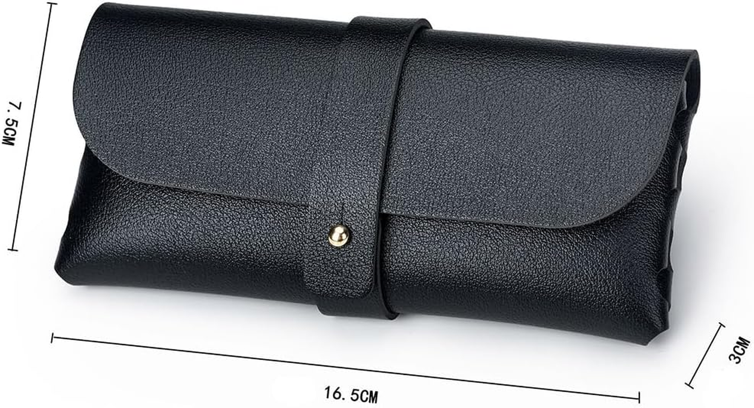 3Pcs Portable Leather Sunglass Pouch,Portable Sunglasses Case,Eyewear Sleeve for Reading Glasses,Women'S Eyewear Cases,Spring Storage Glasses Pouch Holder image number 6
